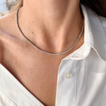 Load image into Gallery viewer, Three-Quarter Tennis Necklace
