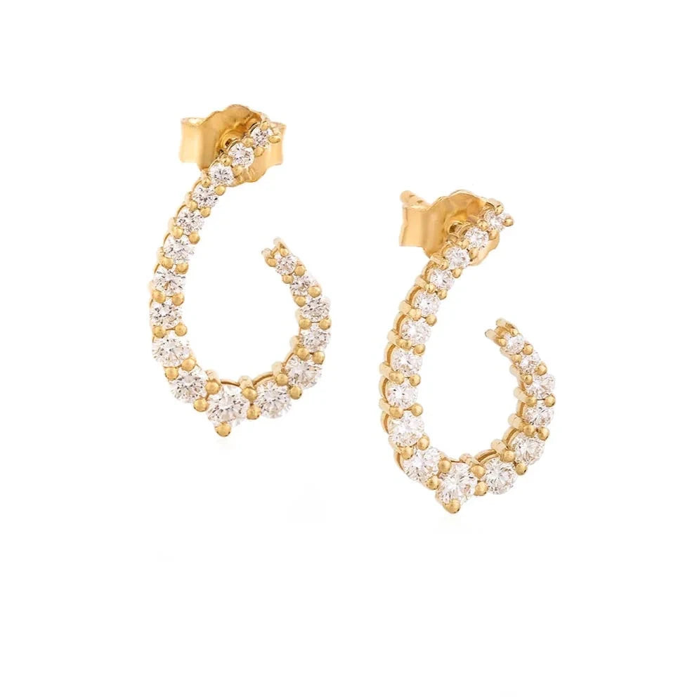 Graduating Pear Diamond Earrings