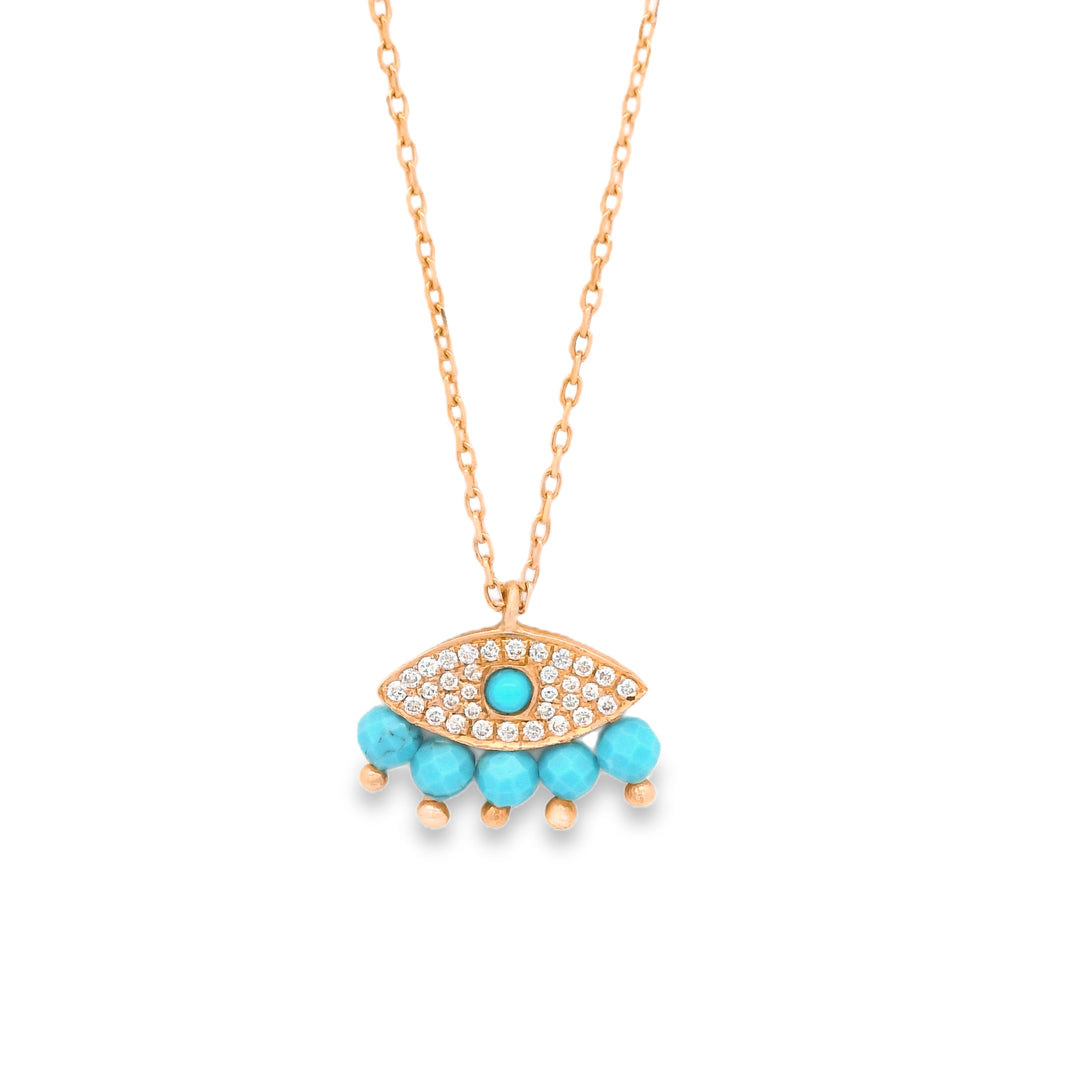 Blue Eye Diamond Necklace