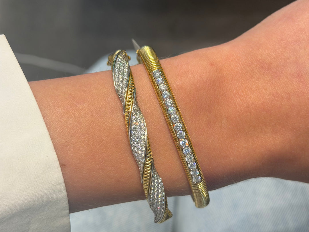 Diamond Twist Bangle
