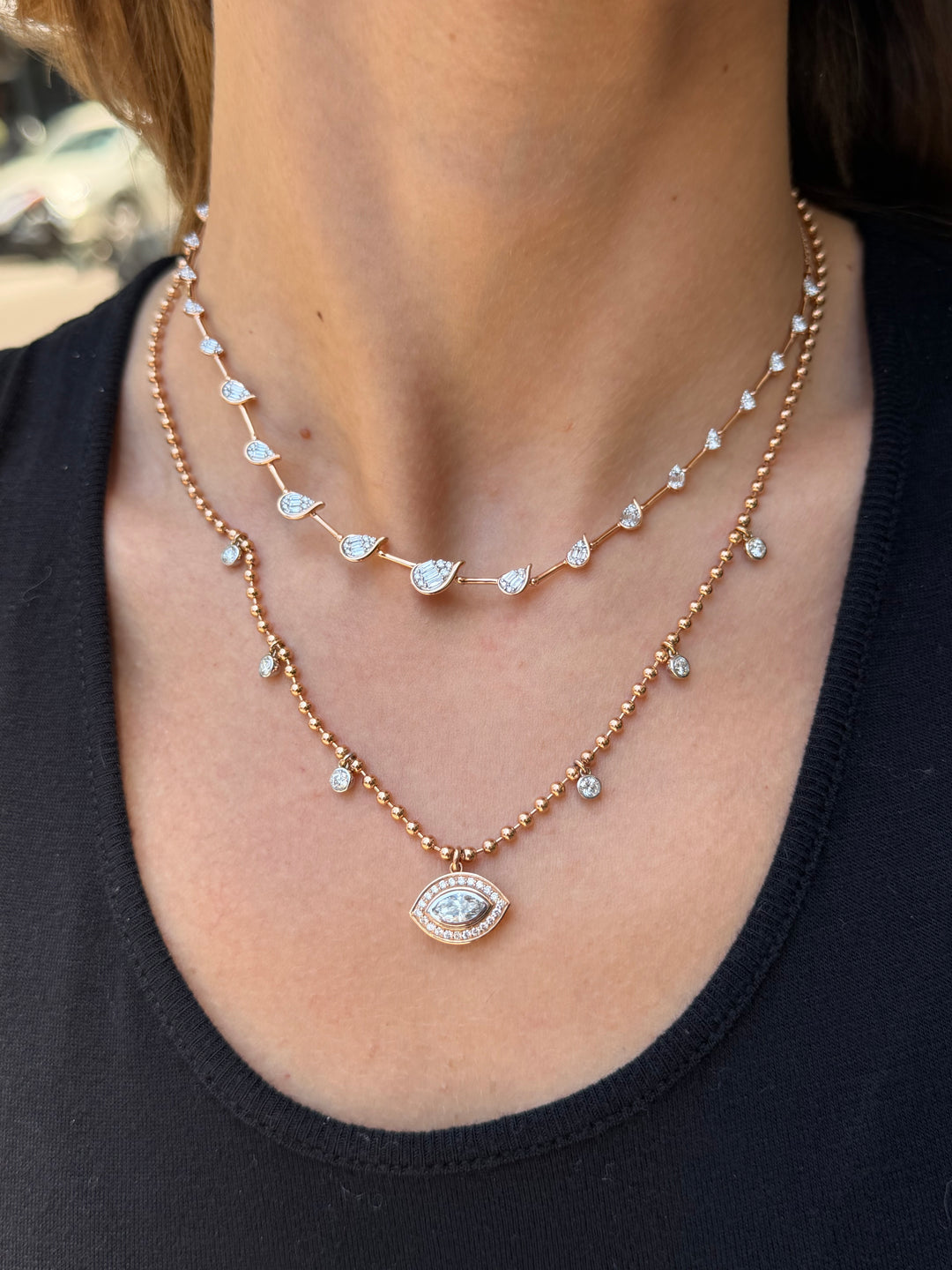 Grand Bubble Marquise Necklace