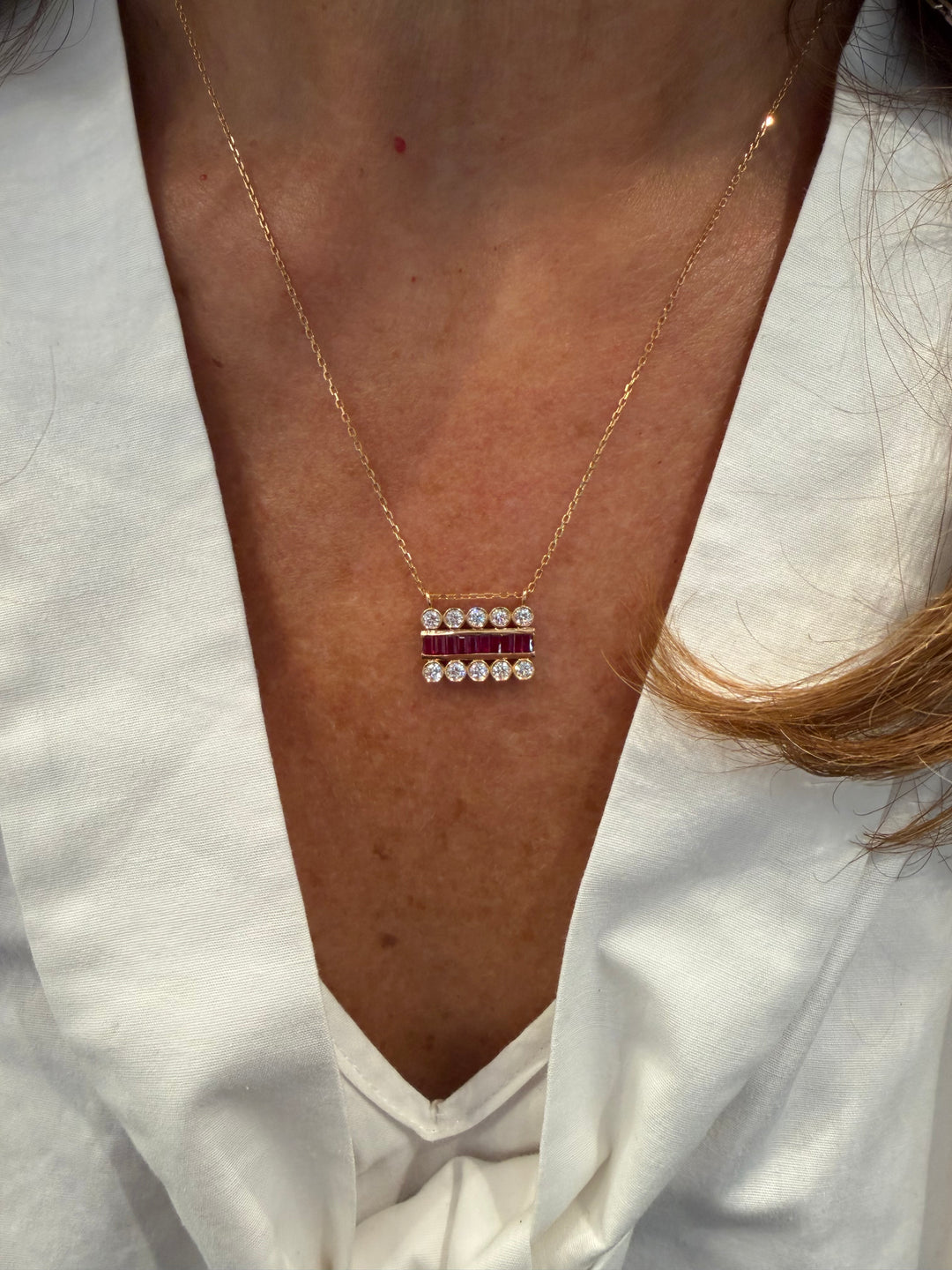 Ruby Rail Necklace