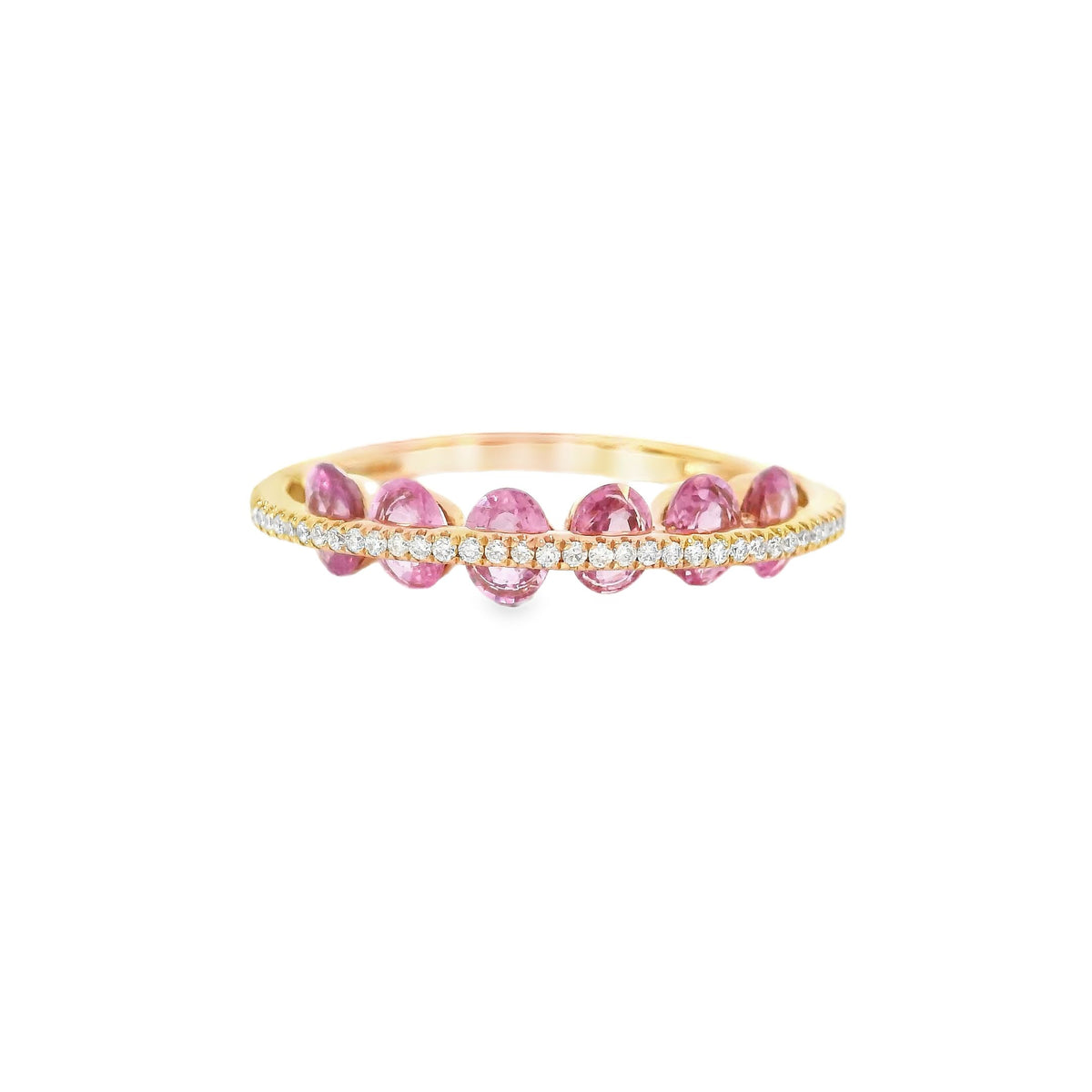 Pink sapphires constellation ring