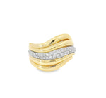 Load image into Gallery viewer, Gold &amp; Diamonds Dune Ring
