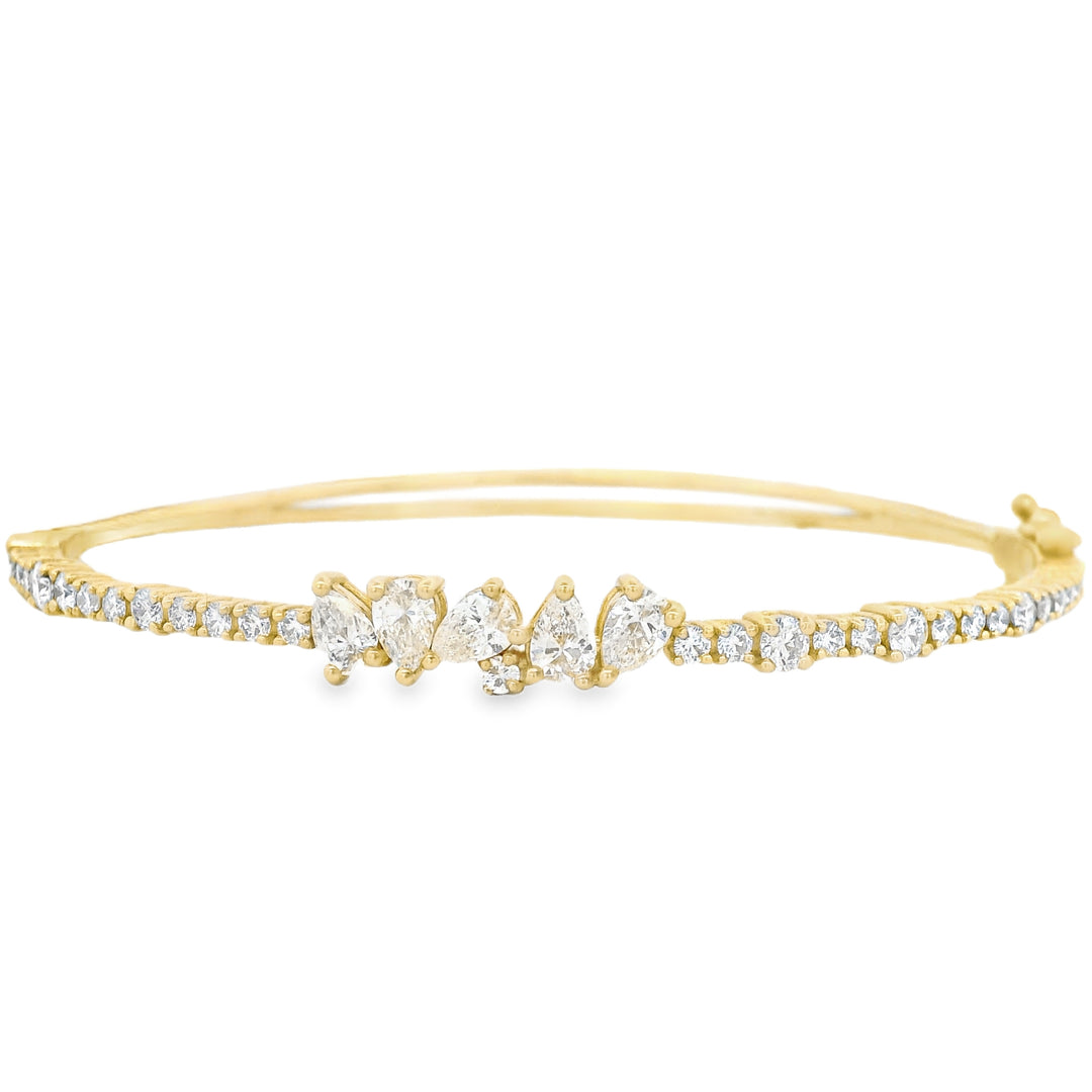 Nested Diamond Pears Bracelet