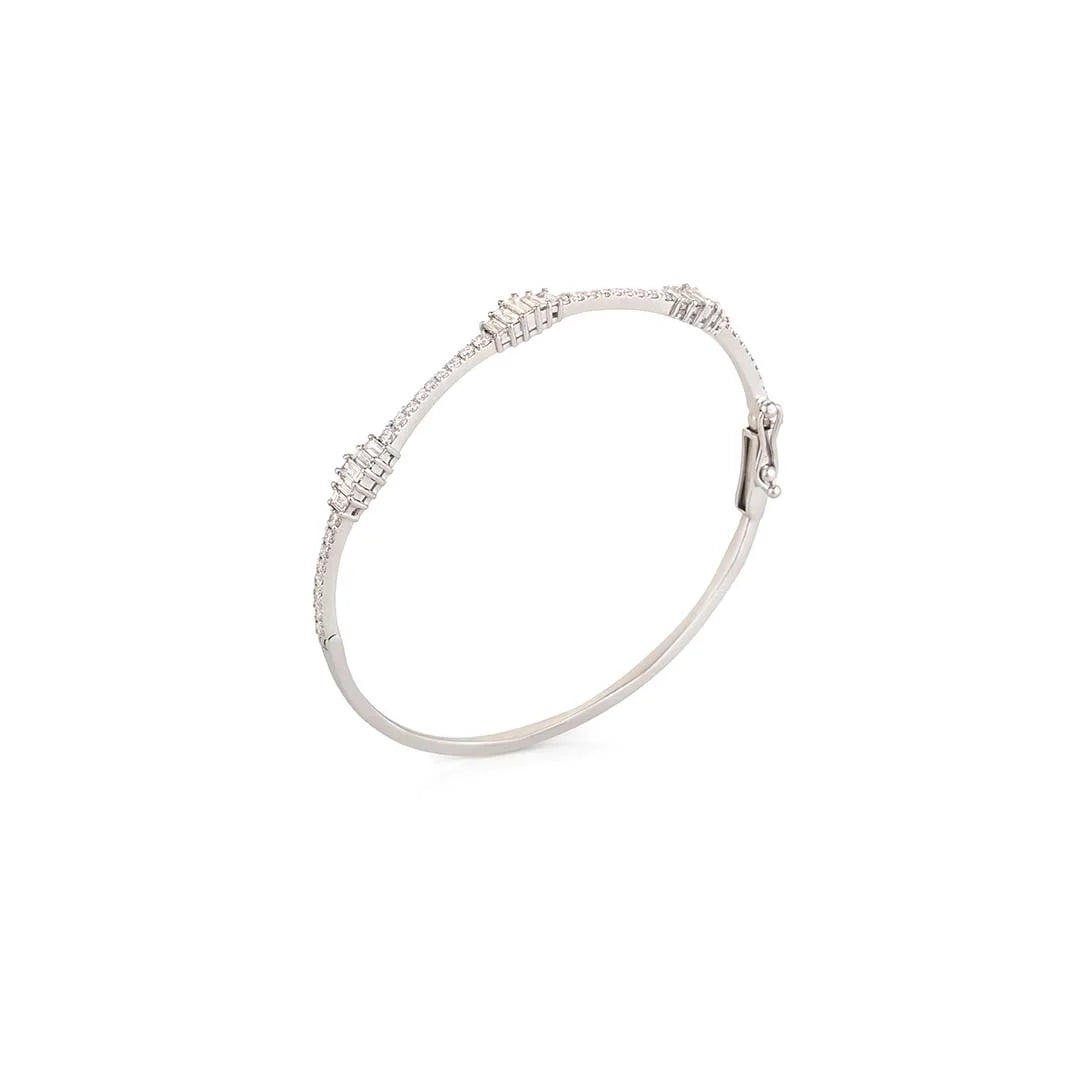 Graduated Baguette & Round Diamond Bracelet