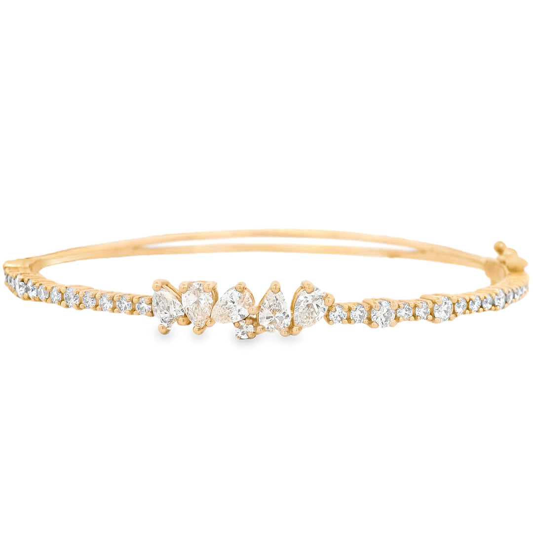 Nested Diamond Pears Bracelet