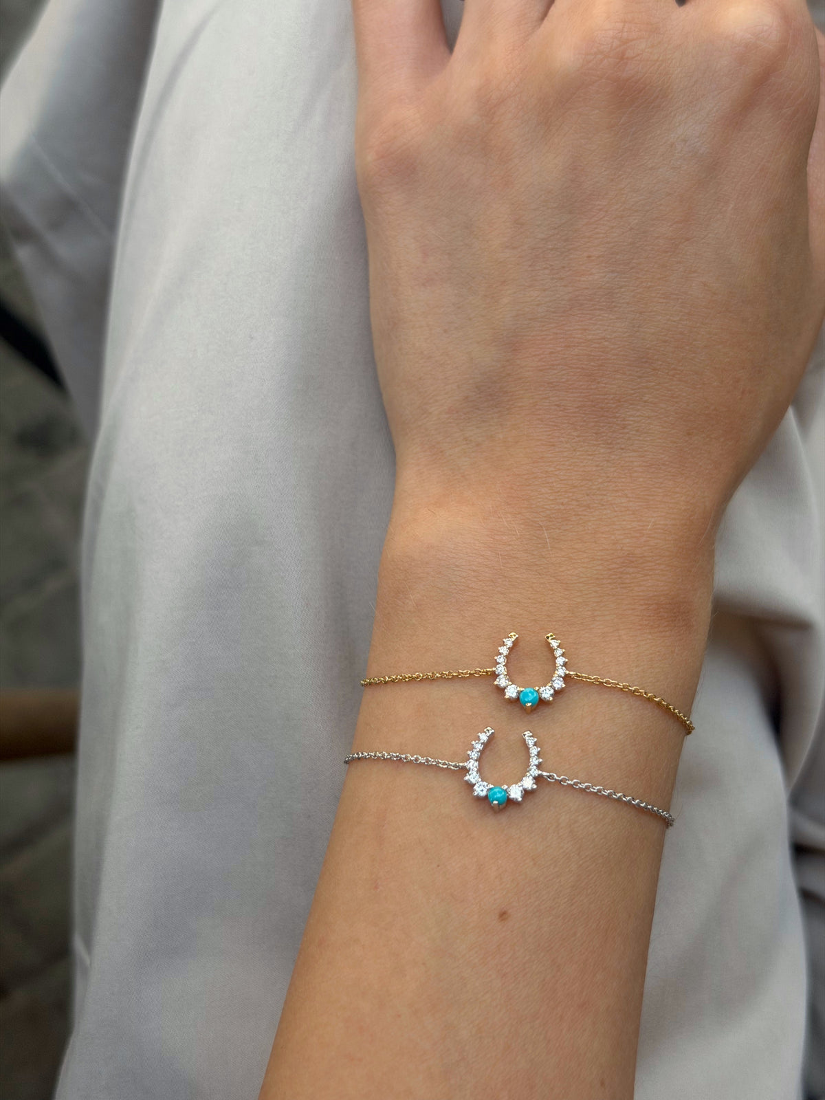 Diamond horseshoe bracelet