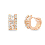 Load image into Gallery viewer, Baguette &amp; Round Diamond Huggies
