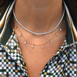 Load image into Gallery viewer, Dangling Pear Diamonds on Bubbles Chain
