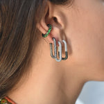 Load image into Gallery viewer, Large Tube Diamond Pavé Hoops
