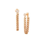 Load image into Gallery viewer, Round Illusion Chained Earrings
