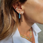 Load image into Gallery viewer, Round Illusion Chained Earrings
