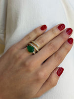Load image into Gallery viewer, Emerald Sway Ring
