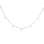 Load image into Gallery viewer, Dangling Pear Diamonds on Bubbles Chain
