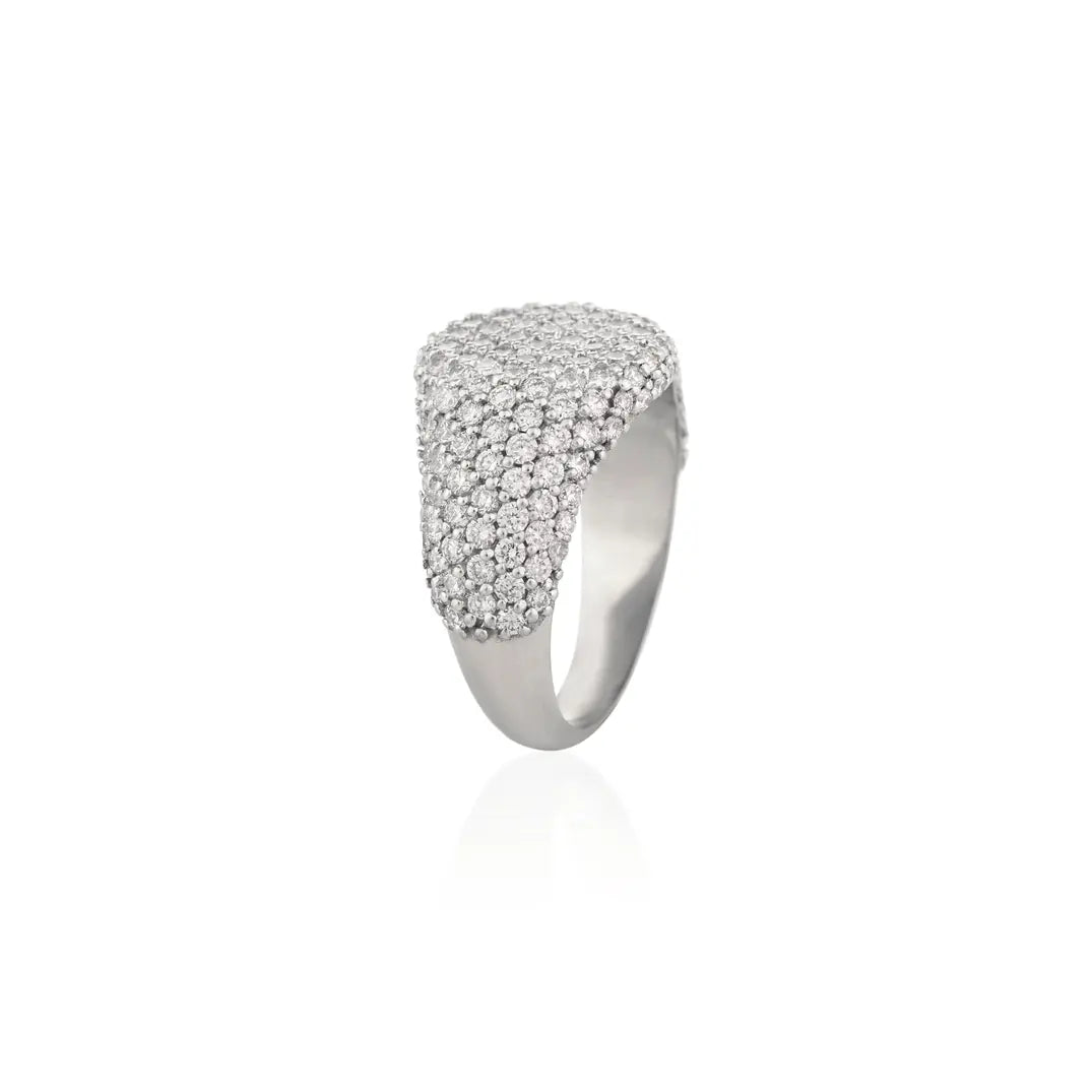 Full Diamond Pavé Pinky Ring