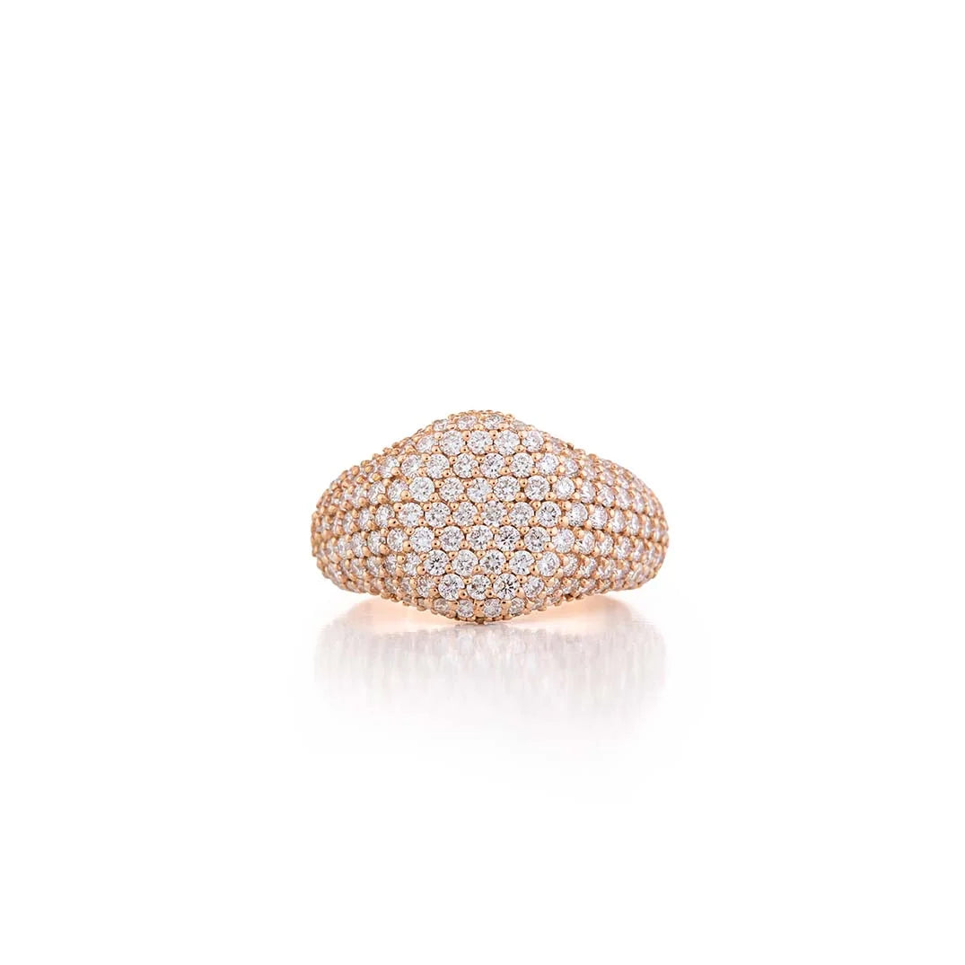 Full Diamond Pavé Pinky Ring