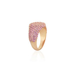 Load image into Gallery viewer, Full Pink Sapphire Pavé Pinky Ring
