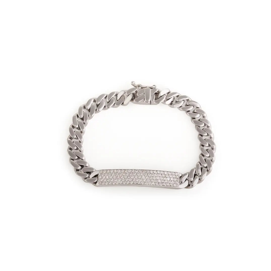 Small Classic Links With Pavé Diamonds