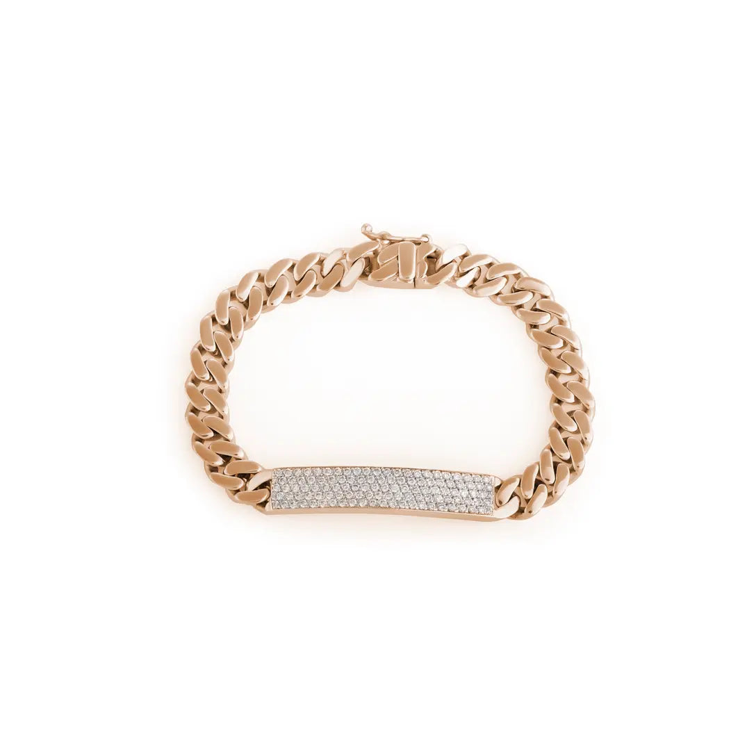Small Classic Links With Pavé Diamonds
