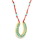Load image into Gallery viewer, Knitted Horseshoe Necklace
