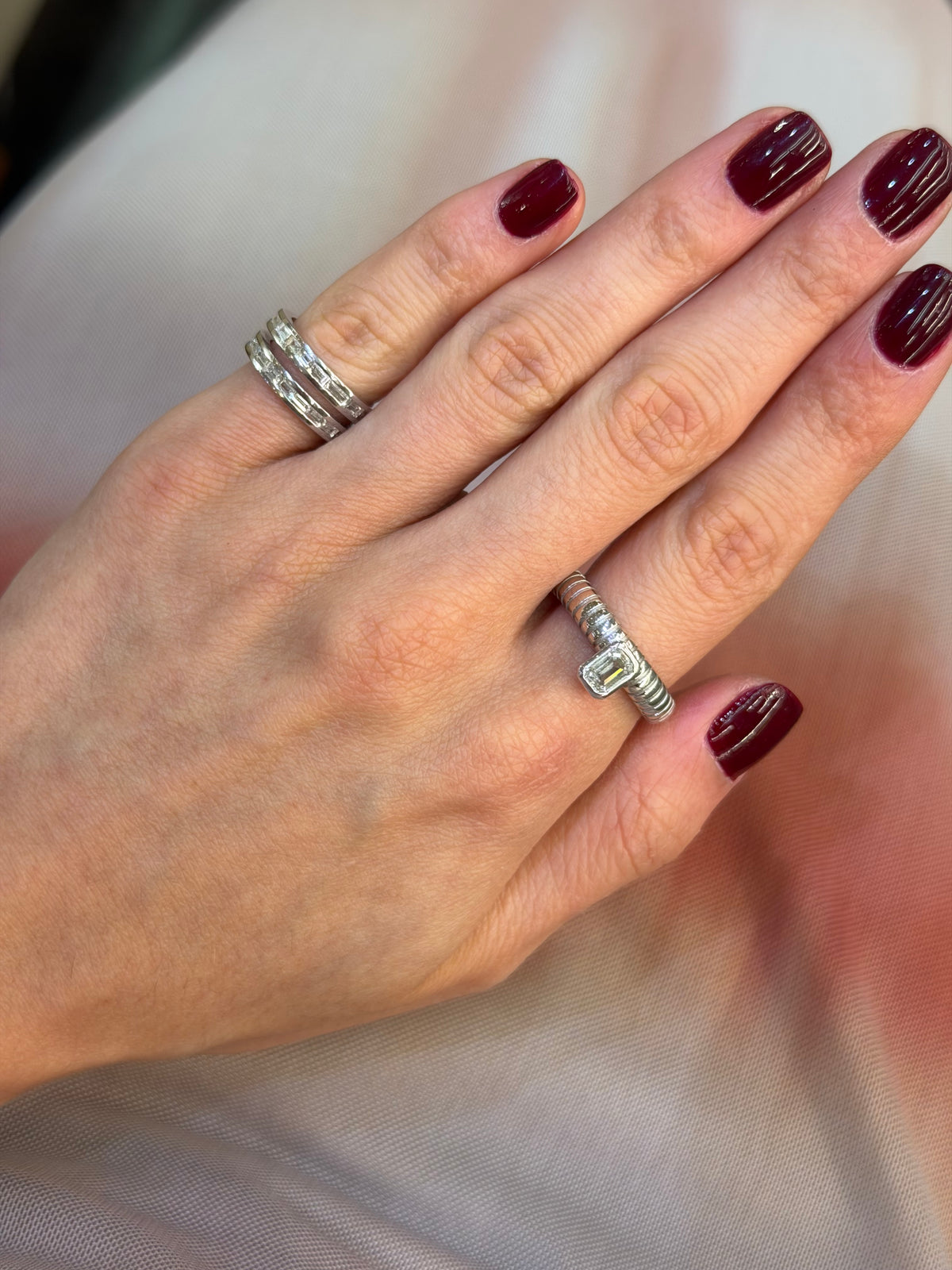 Two row baguette pinky