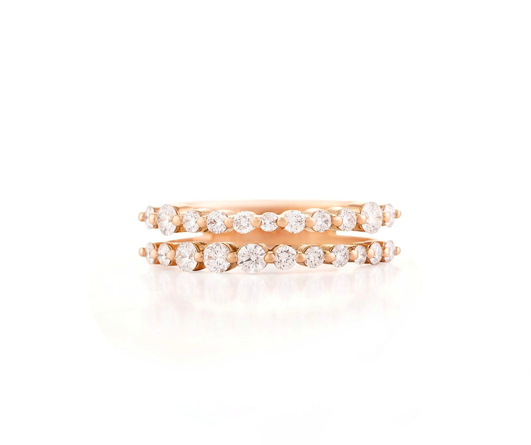 2 Row Graduated Diamonds band