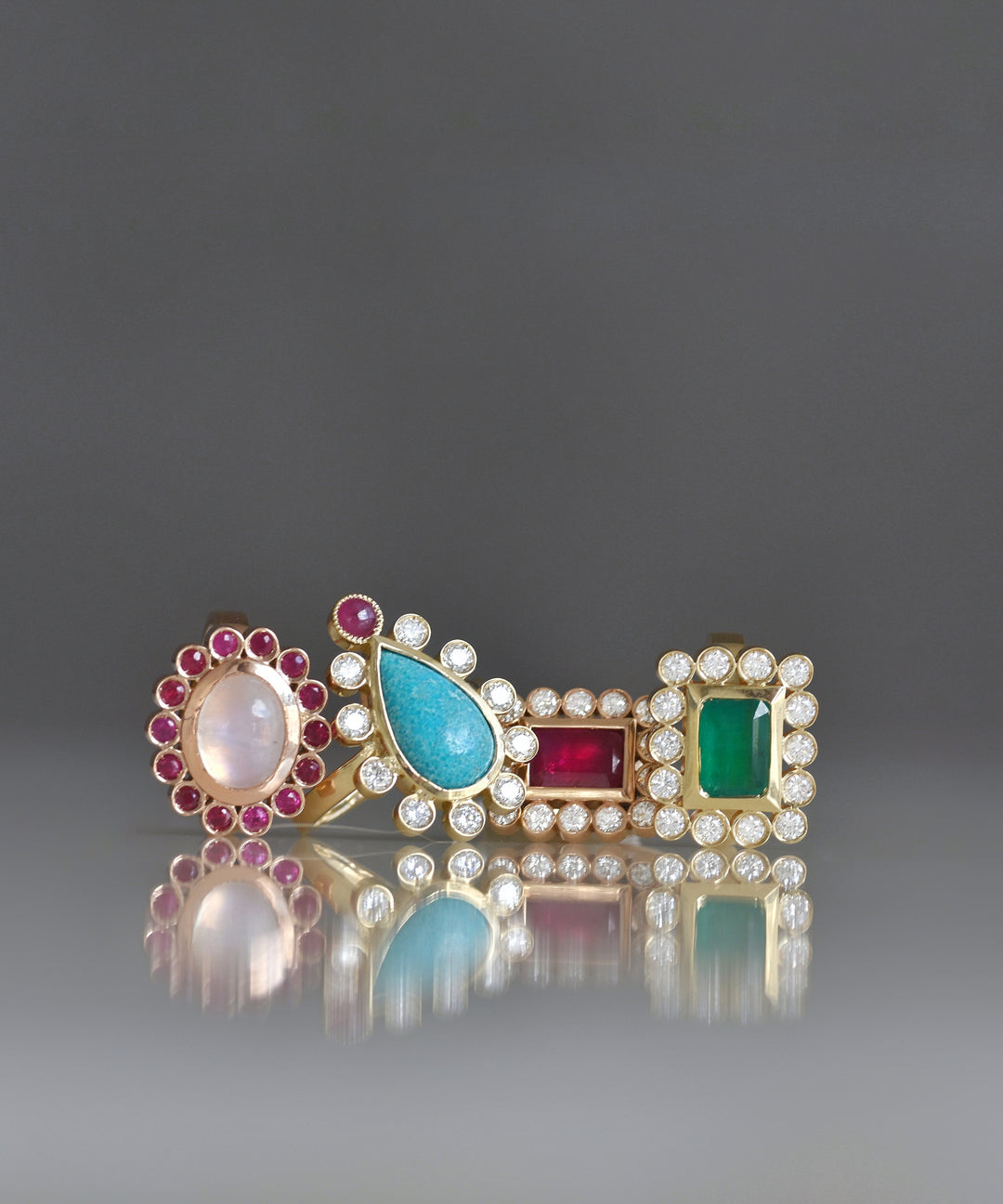 Emerald Birwaz Ring, Large Size