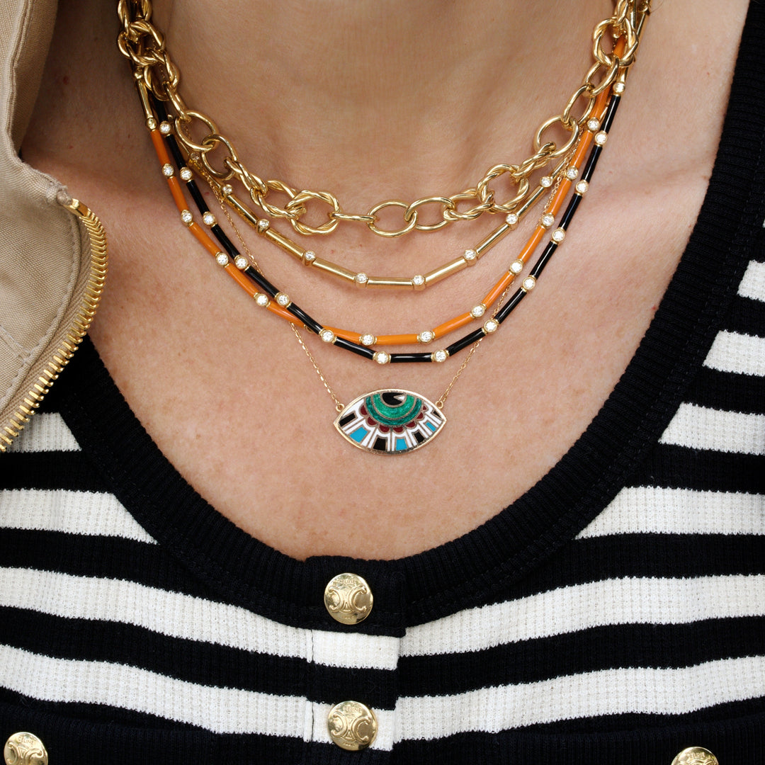 Rodded Tennis Necklace