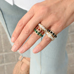 Load image into Gallery viewer, Agate Pyramids Ring
