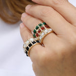 Load image into Gallery viewer, Malachite Pyramids Ring
