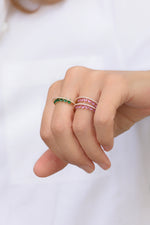 Load image into Gallery viewer, Emeralds Constellation Ring
