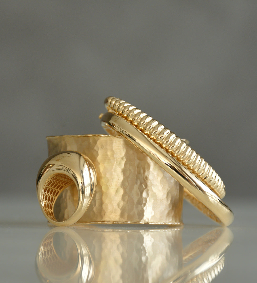 Hammered Gold Cuff
