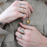 Load image into Gallery viewer, Diamond Bezel Splash Ring
