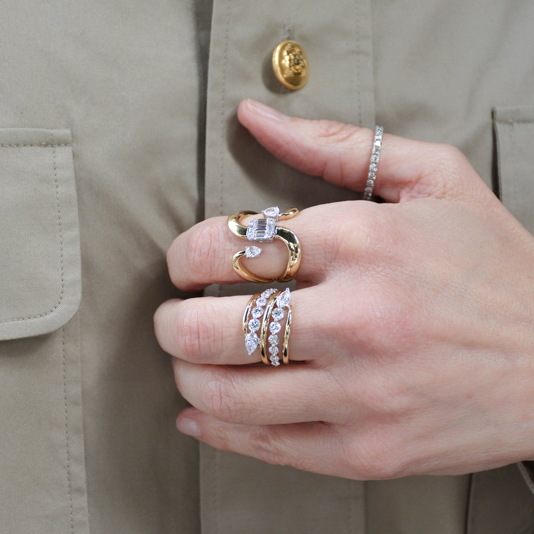 Double-Stack Diamond Ring