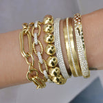 Load image into Gallery viewer, Cut-Cornered Matte Diamond Bangle
