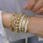 Load image into Gallery viewer, Cut-Cornered Matte Diamond Bangle
