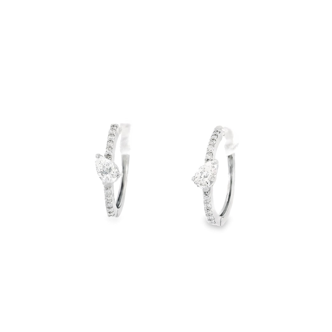 Classic Hoops à la Pear Diamond