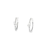 Load image into Gallery viewer, Classic Hoops à la Pear Diamond
