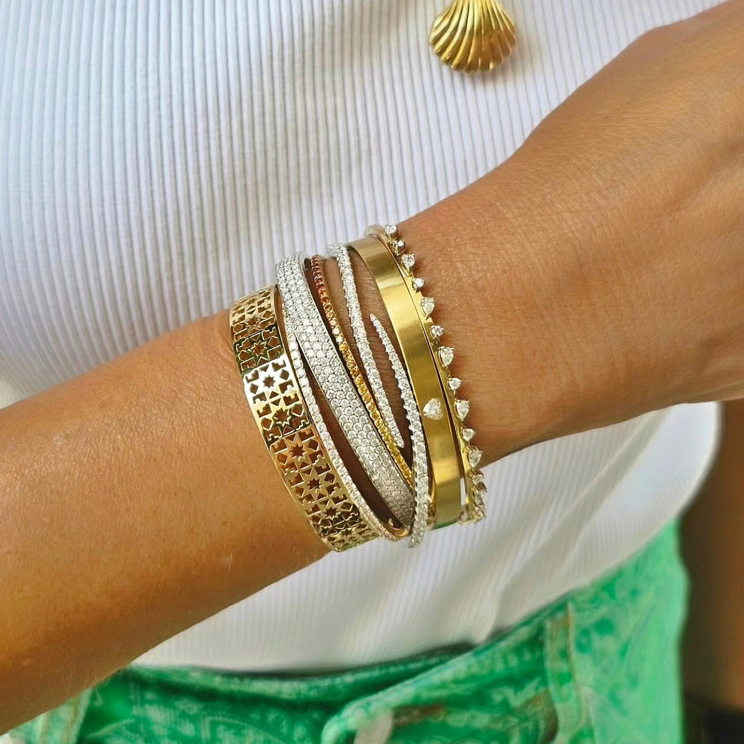 Diamond Groove Bangle