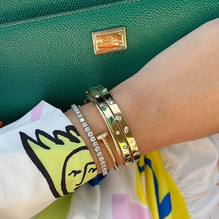 Emerald Scattered Gems Bracelet