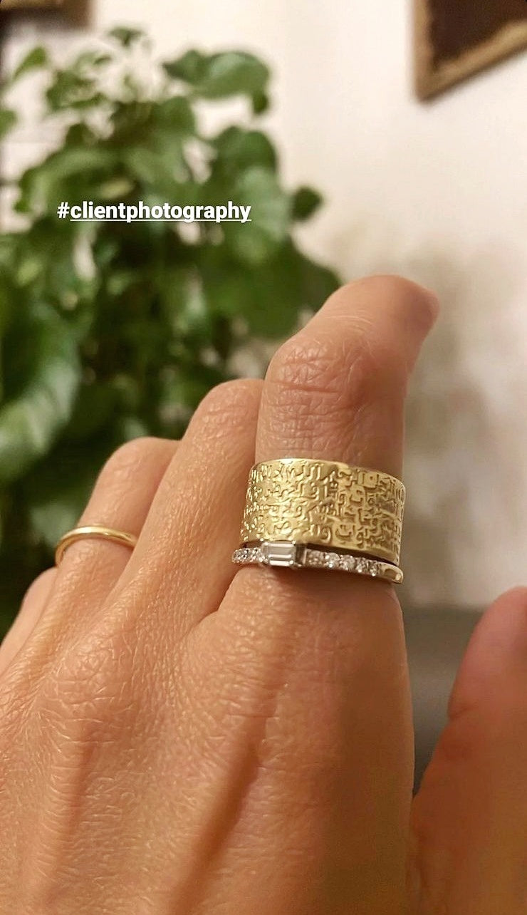 Hand Engraved Gold Band