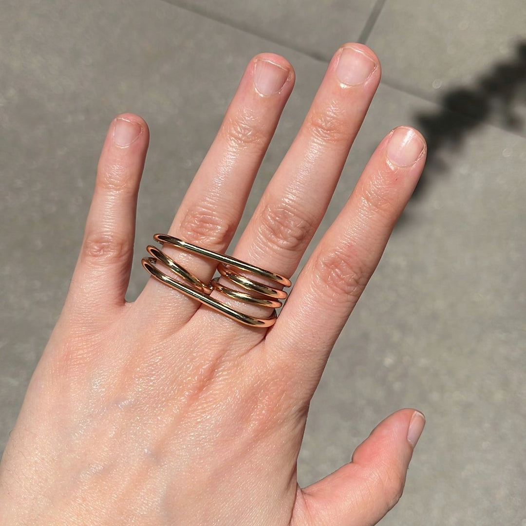 Gold Wired Double-Ring