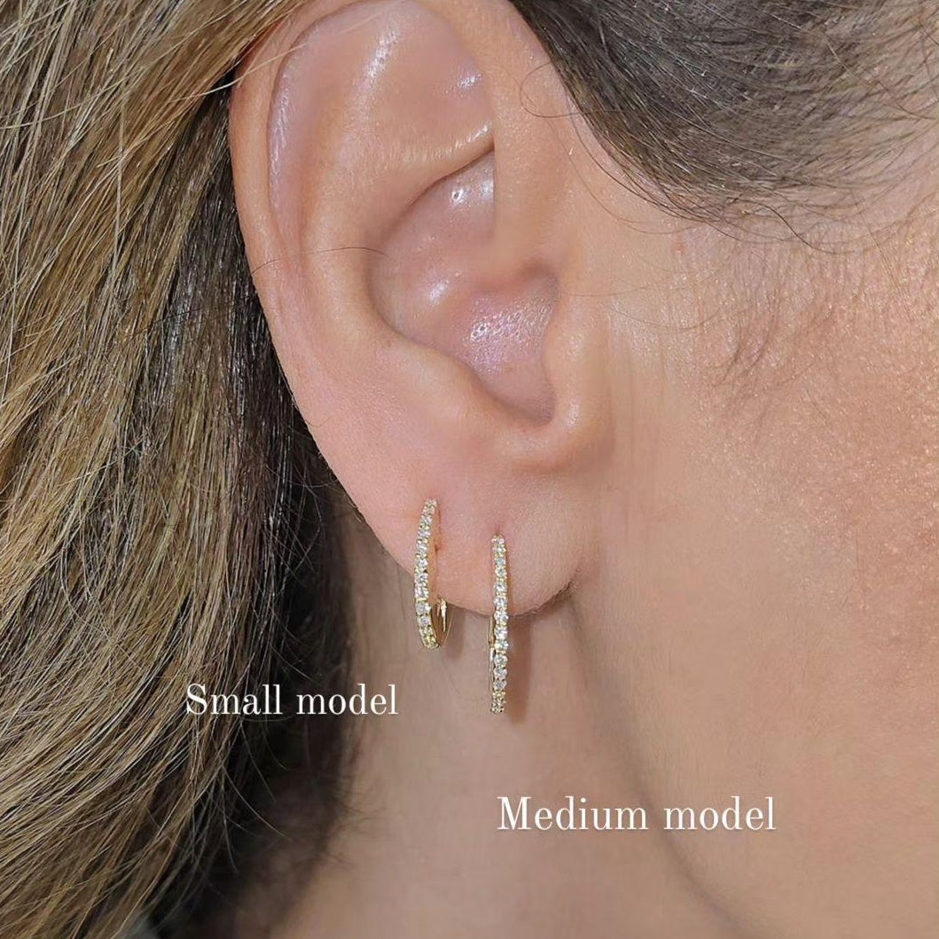 Starey Diamond Hoops (Medium Model)