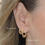 Load image into Gallery viewer, Starey Diamond Hoops (Medium Model)
