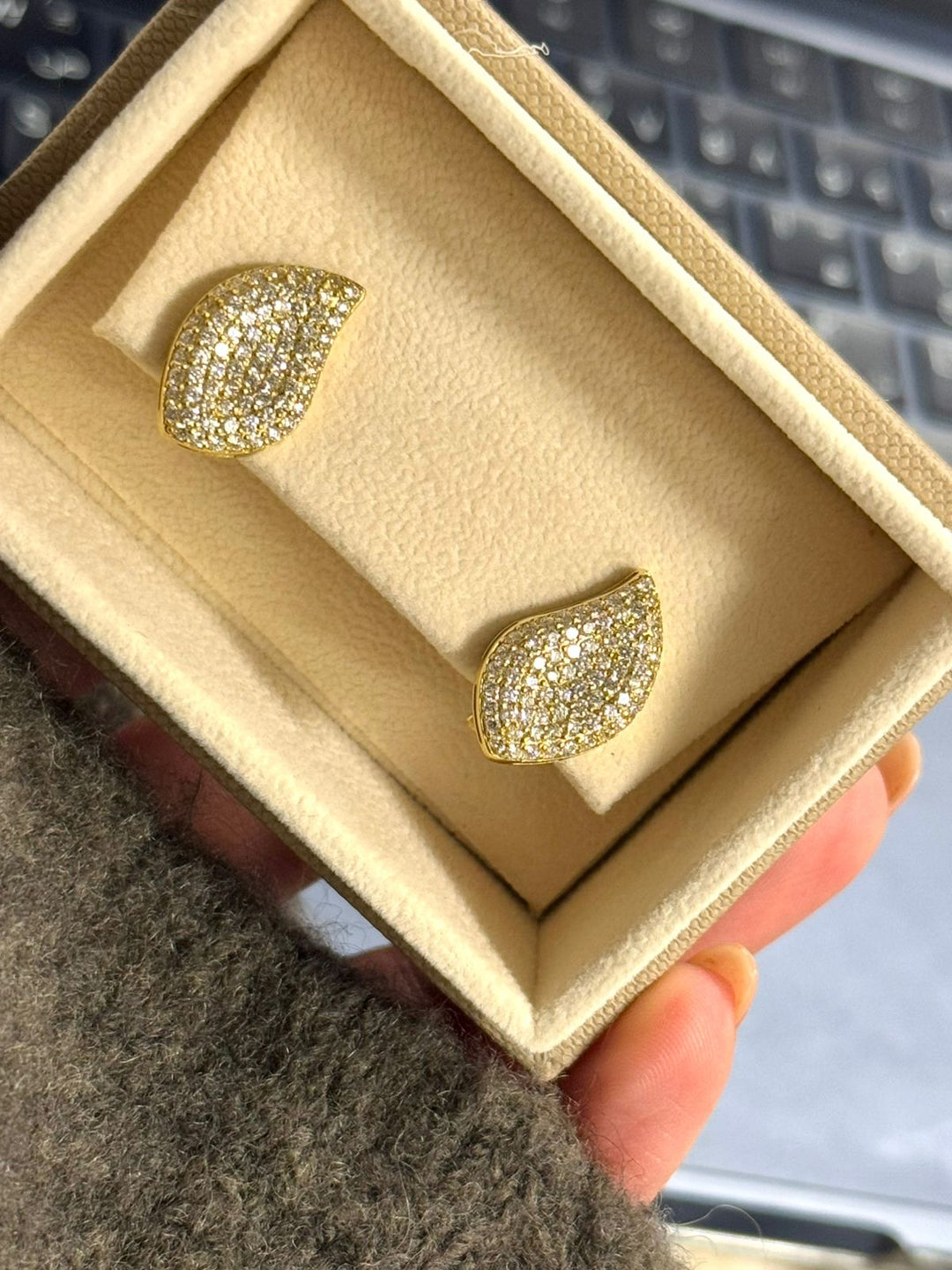 Diamond Petal Earrings