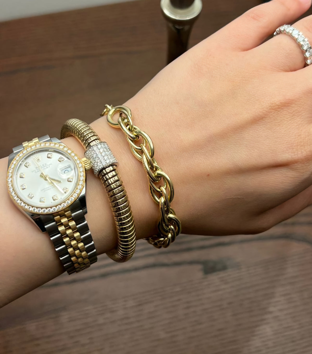 Knotted chain bracelet