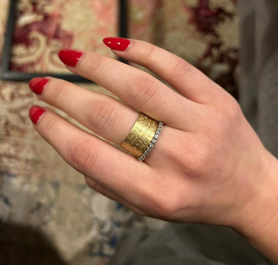 Hand Engraved Gold Band