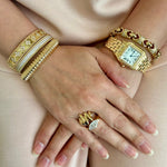 Load image into Gallery viewer, Chunky Ribbed Gold Bracelet
