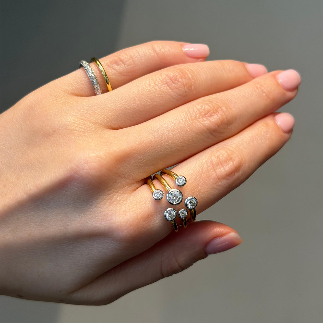 Floating Pavé Ring